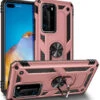 Rose Gold Slim Armour 360 Rotating Metal Ring Stand Case For Huawei P30 Pro