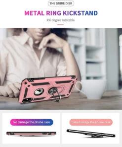 Rose Gold Hybrid Shock Proof Rotating Metal Ring Case For IPhone XR -Cheap NewCase Store 71Pb3ZFcK2L. AC SL1500 84673.1649396925