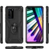 Black Shock Proof 360 Rotating Metal Ring Stand Case For Huawei P40 Pro