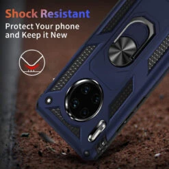Navy Heavy Duty 360 Rotating Metal Ring Stand Case For Huawei Mate 30 Pro -Cheap NewCase Store 71Rq g8AczL. AC SL1200 13044.1603905397