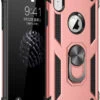 Rose Gold Hybrid Shock Proof Rotating Metal Ring Case For IPhone XR