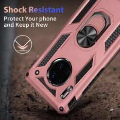 Rose Gold Huawei Mate 30 Pro Hybrid Shock Proof Rotating Metal Ring Case -Cheap NewCase Store 71eBkUGYBkL. AC SL1200 11532.1603906658