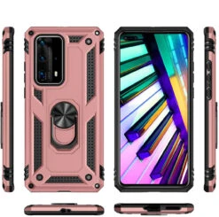 Rose Gold Huawei P40 Heavy Duty 360 Rotating Metal Ring Stand Case -Cheap NewCase Store 71htj5r68BL. AC SL1200 88102.1603815570