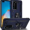 Navy Rugged Armour 360 Rotating Metal Ring Case For Huawei P30 Pro