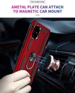 Red Shock Proof 360 Rotating Metal Ring Stand Case For Galaxy A71 5G -Cheap NewCase Store 71zOm1m5yML. AC SL1500 98719.1604944157