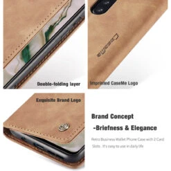 Vintage Brown Oppo Reno 10X Zoom CaseMe Slim Flip Wallet Case -Cheap NewCase Store 7 90959.1657603458