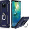 Navy Huawei Mate 20 Pro Rugged Armour 360 Rotating Metal Ring Case