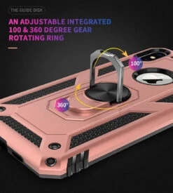 Rose Gold Hybrid Shock Proof Rotating Metal Ring Case For IPhone XR -Cheap NewCase Store 81 jZKkvTJL. AC SL1500 57465.1649396925