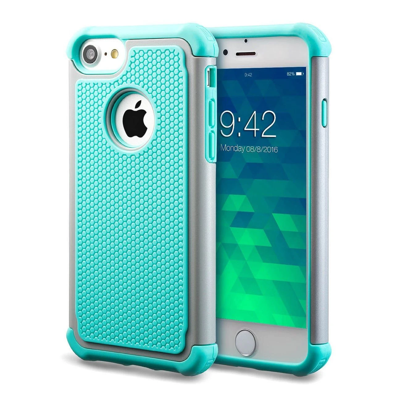 Aqua Apple IPhone 7 / 8 Shock Proof Heavy Duty Defender Case 1 Aqua Apple IPhone 7 / 8 Shock Proof Heavy Duty Defender Case