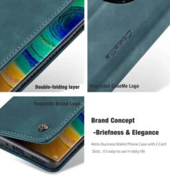 Blue Huawei P30 Pro Genuine CaseMe Compact Flip Wallet Case -Cheap NewCase Store CaseMe Huawei Mate 30 Pro 013 Wallet Case Blue 4 78430.1642218217