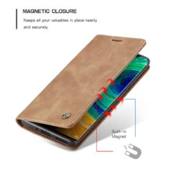 Brown CaseMe Premium PU Leather Wallet Case For Huawei Mate 30 Pro -Cheap NewCase Store CaseMe Huawei Mate 30 Pro 013 Wallet Case Brown 1 26200.1603177898