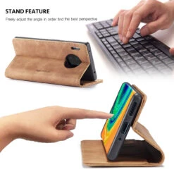Brown CaseMe Premium PU Leather Wallet Case For Huawei Mate 30 Pro -Cheap NewCase Store CaseMe Huawei Mate 30 Pro 013 Wallet Case Brown 3 60521.1603177840