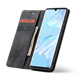 Black Huawei P30 CaseMe Slim Magnetic Wallet Case Cover -Cheap NewCase Store CaseMe Huawei P30 Wallet 013 Case Black 7 07128.1603206939