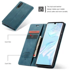 Blue CaseMe Slim Magnetic Wallet Case Cover For Huawei P30 -Cheap NewCase Store CaseMe Huawei P30 Wallet 013 Case Blue 3 27864.1654043704