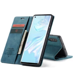 Blue Huawei Nova 5T Premium CaseMe Thin Magnetic Wallet Case -Cheap NewCase Store CaseMe Huawei P30 Wallet 013 Case Blue 9 70249.1603301145