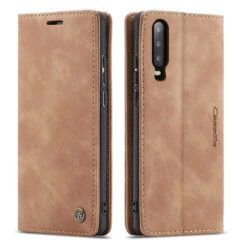 Brown Huawei P30 Genuine CaseMe Compact Flip Wallet Case