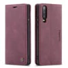 Red Wine Genuine CaseMe Compact Flip Wallet Case For Huawei P30