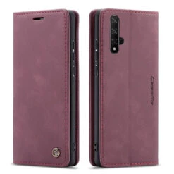 Red Wine Genuine CaseMe Compact Flip Wallet Case For Huawei Nova 5T -Cheap NewCase Store CaseMe Huawei P30 Wallet 013 Case Red 4 71380.1603301310