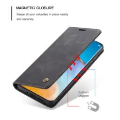 Black Huawei P40 CaseMe Premium PU Leather Wallet Case -Cheap NewCase Store CaseMe Huawei P40 013 Case Black 1 92808.1603171623