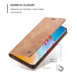 Brown Huawei P40 Genuine CaseMe Compact Flip Wallet Case -Cheap NewCase Store CaseMe Huawei P40 013 Case Brown 1 09184.1603172087