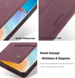 Red Wine Huawei P40 CaseMe Synthetic Leather Wallet Case 9 Red Wine Huawei P40 CaseMe Synthetic Leather Wallet Case -Cheap NewCase Store CaseMe Huawei P40 013 Case Red 4 60474.1603173229