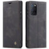 Black Oppo A52 CaseMe Compact Flip Premium Wallet Case