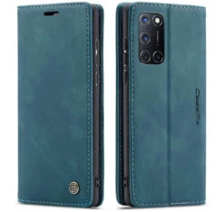Blue CaseMe Magnetic Compact Flip Wallet Case For Oppo A72