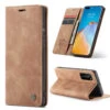 Brown CaseMe Synthetic Leather Wallet Case For Huawei P40 Pro