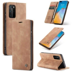 Brown CaseMe Synthetic Leather Wallet Case For Huawei P40 Pro -Cheap NewCase Store CaseMe Huawei P40 Pro 013 Case Brown 11931.1603168905