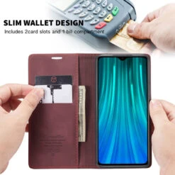 Red Wine Huawei Mate 20 Genuine CaseMe Compact Flip Wallet Case -Cheap NewCase Store CaseMe Redmi Note 8 Pro 013 Wallet Case Red 2 88642.1603305599