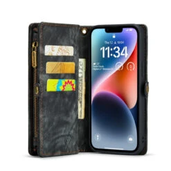 Black CaseMe 11 Card Slot Wallet Magnetic Case For IPhone 15 -Cheap NewCase Store EDA005409202D 3 61091.1695208418