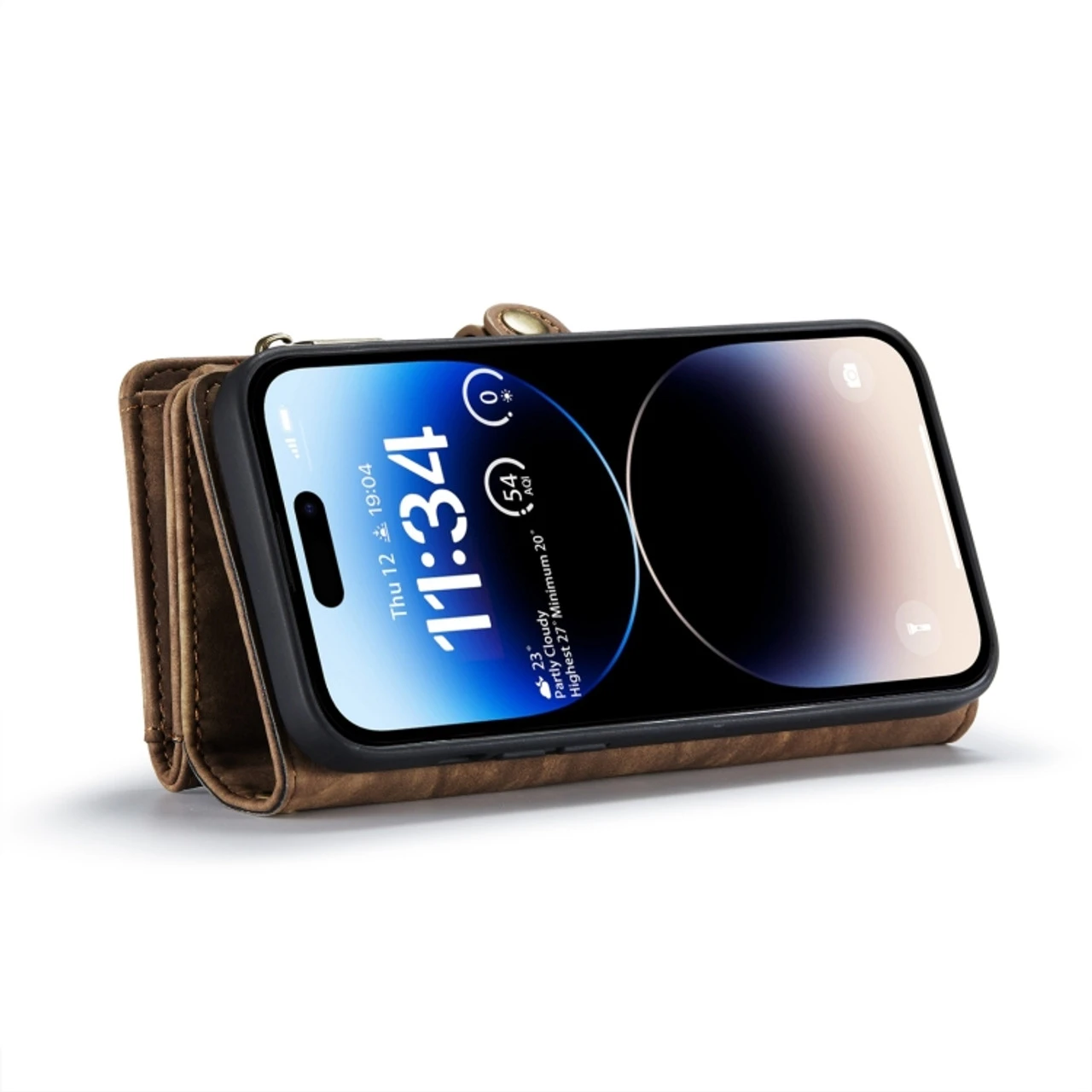 Brown IPhone 15 Pro Max Multi-Functional Wallet Detachable Magnetic Case 6 Brown IPhone 15 Pro Max Multi-Functional Wallet Detachable Magnetic Case - Image 6