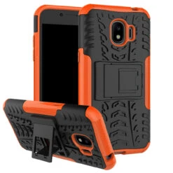 Orange Galaxy J2 Pro (2018) Heavy Duty Defender Kickstand Case