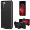 Black Galaxy S21+ Plus Heavy Duty Belt-Clip Holster Shock Proof Case