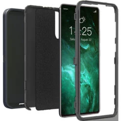 Black Galaxy S21+ Plus Heavy Duty Belt-Clip Holster Shock Proof Case -Cheap NewCase Store Galaxy s21 plus rugged holster case black 3 44613.1649130591