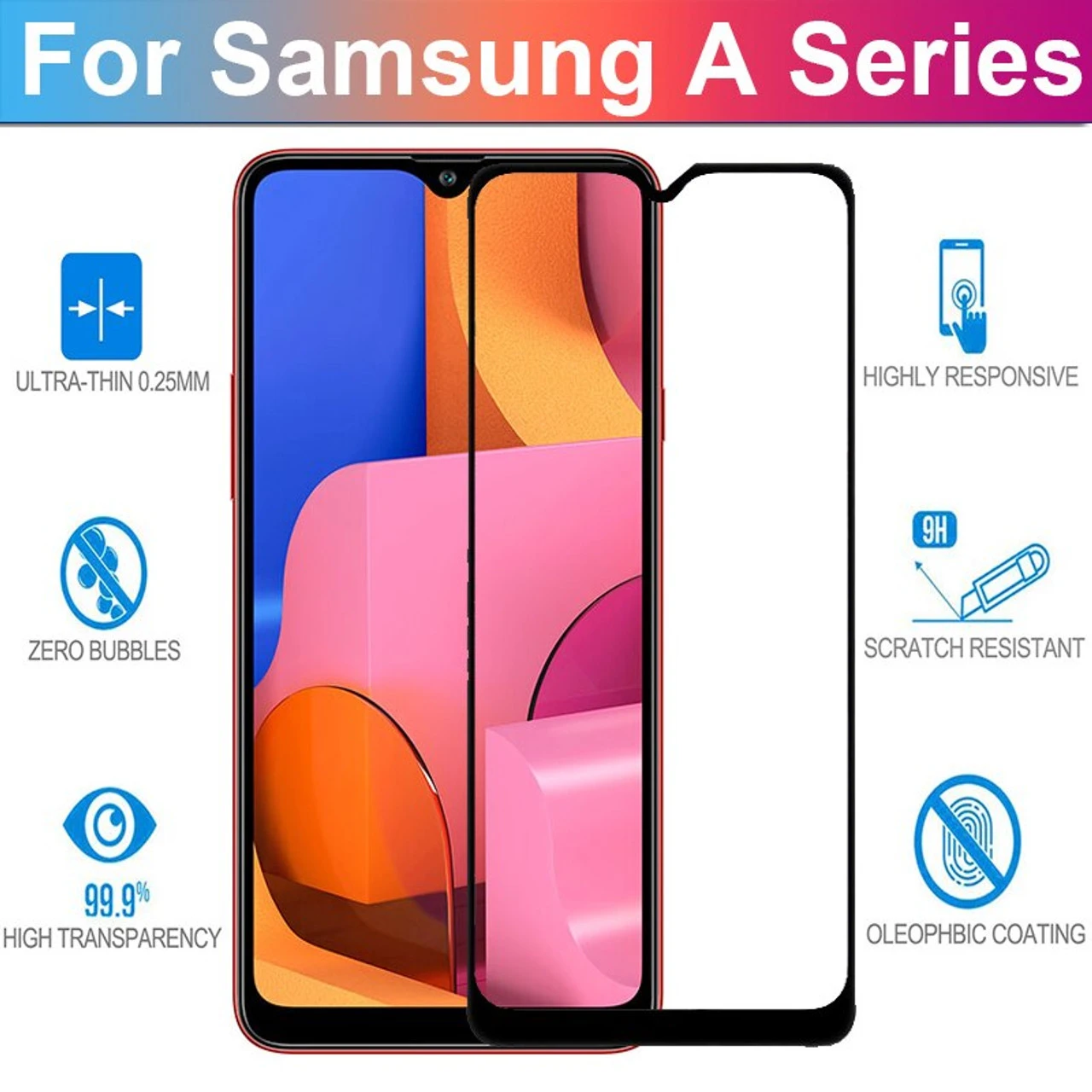 Clear 9D Tempered Glass Screen Protector For Samsung Galaxy A20s 1 Clear 9D Tempered Glass Screen Protector For Samsung Galaxy A20s