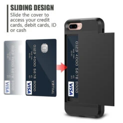 Black Apple IPhone 7 / 8 Slide Armor Shockproof Case Cover 6 Black Apple IPhone 7 / 8 Slide Armor Shockproof Case Cover -Cheap NewCase Store Iphone 8 slide armor case black 3 27205.1681432651
