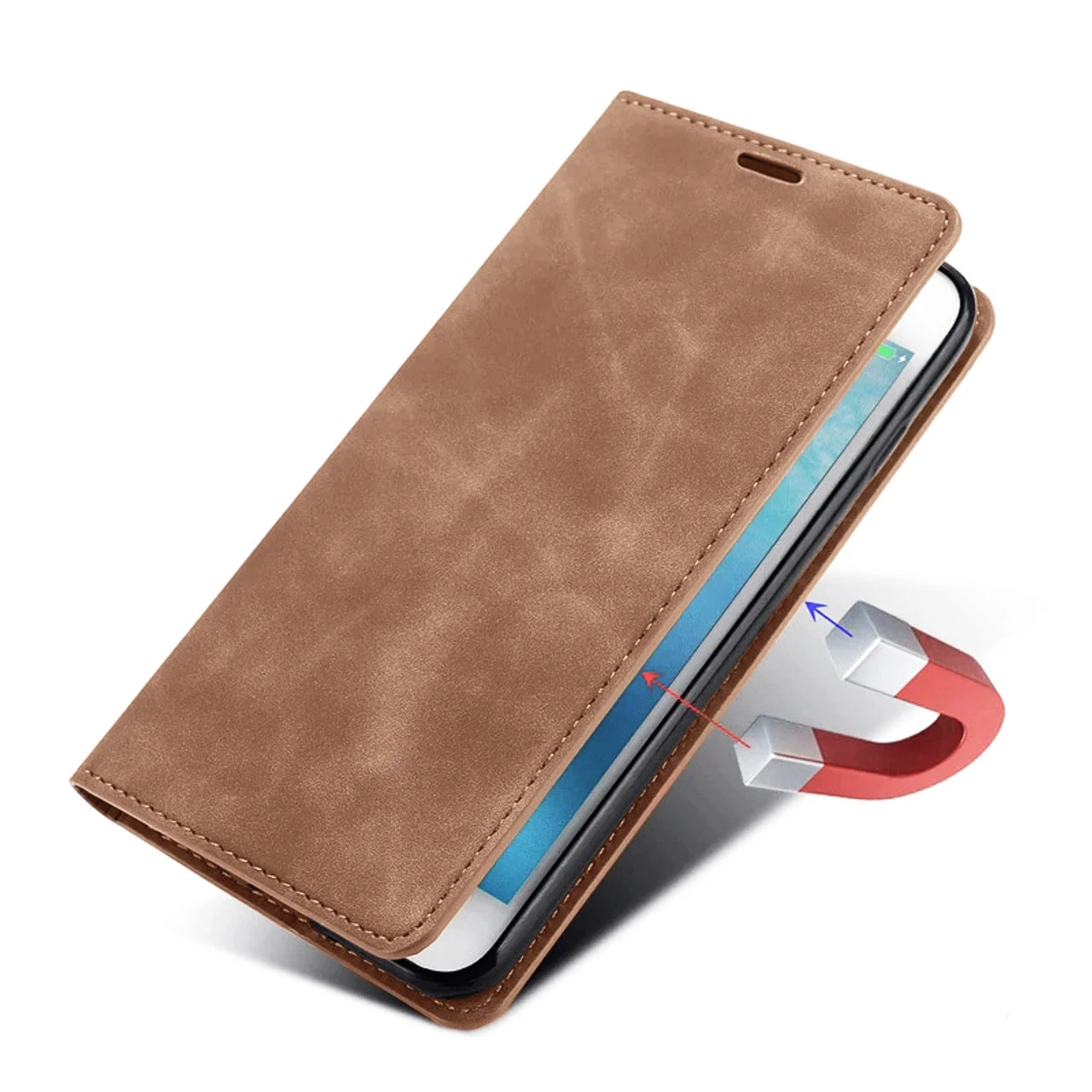Vintage Brown Oppo R17 Pro CaseMe Compact Flip Wallet Case 3 Vintage Brown Oppo R17 Pro CaseMe Compact Flip Wallet Case - Image 3