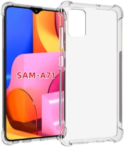 Clear Samsung Galaxy A71 Shock-Absorption Flexible Bumper Gel Case