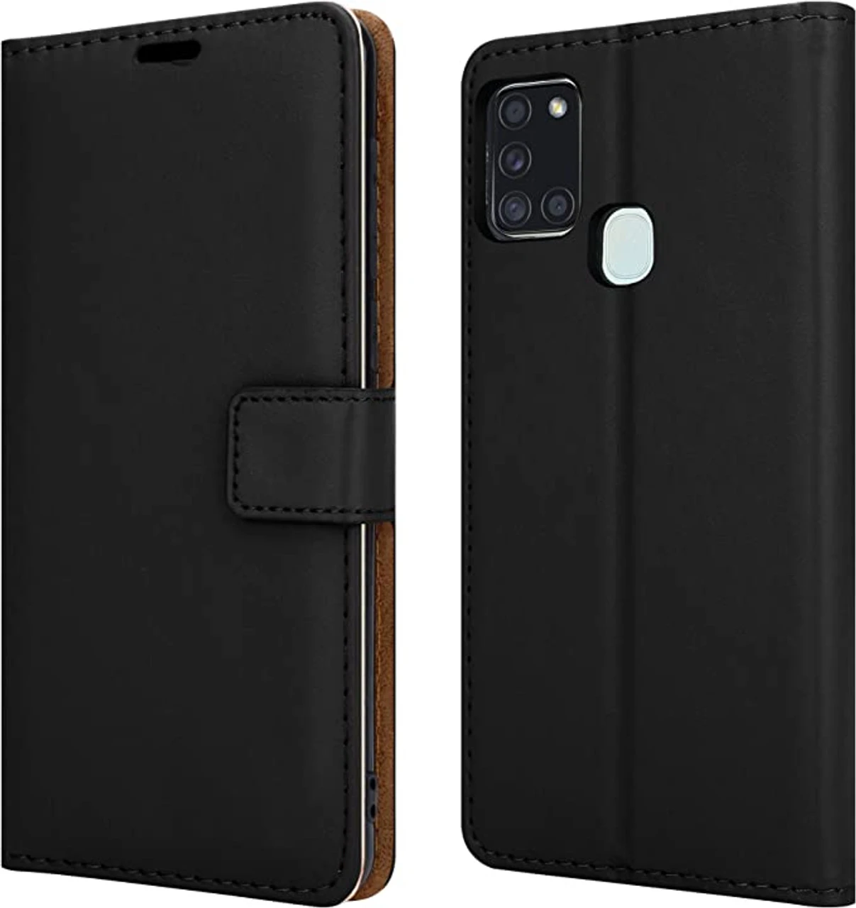 Genuine Leather Smart Wallet Case For Samsung Galaxy A21s 1 Genuine Leather Smart Wallet Case For Samsung Galaxy A21s