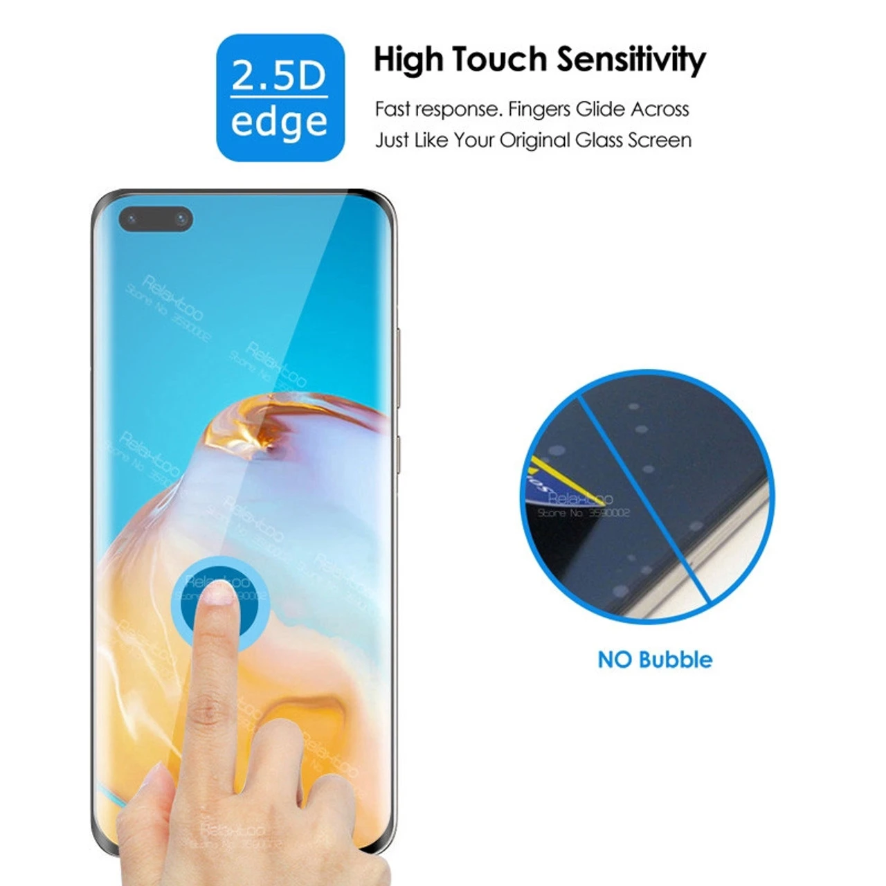 Clear Huawei P40 Pro 9D Tempered Glass Screen Protector 3 Clear Huawei P40 Pro 9D Tempered Glass Screen Protector - Image 3