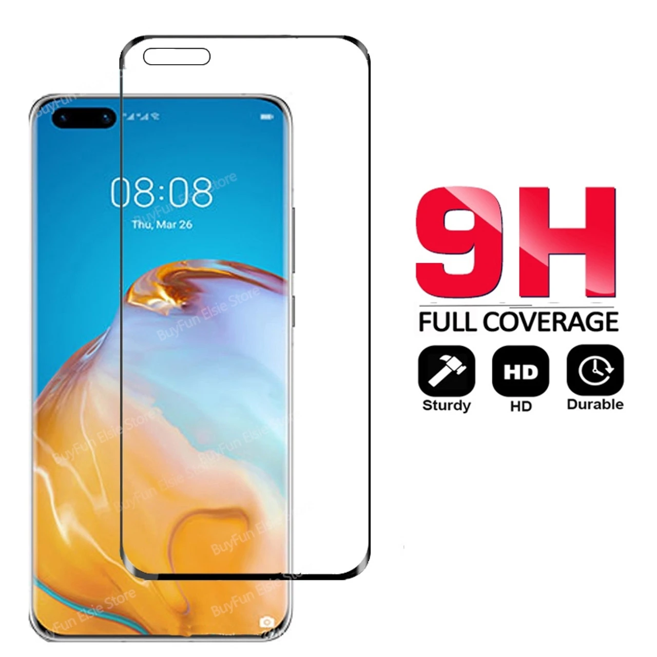 Clear Huawei P40 Pro 9D Tempered Glass Screen Protector 1 Clear Huawei P40 Pro 9D Tempered Glass Screen Protector