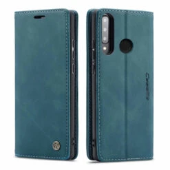 Blue CaseMe Synthetic Leather Wallet Case For Huawei P30 Lite