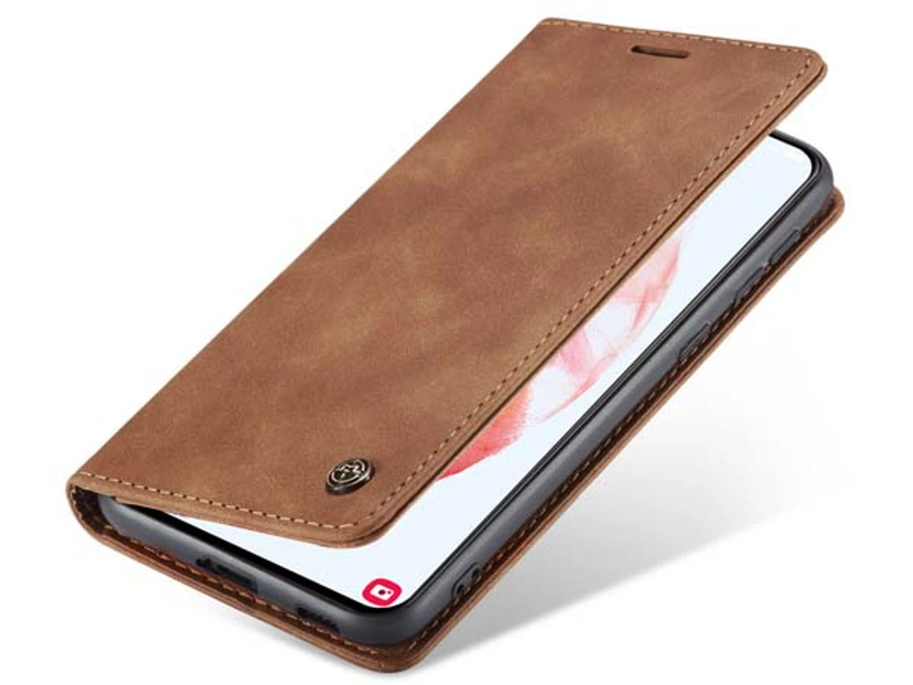 CaseMe Samsung Galaxy S21 + Plus Classic Folio PU Leather Case - Brown 2 CaseMe Samsung Galaxy S21 + Plus Classic Folio PU Leather Case - Brown - Image 2