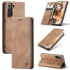 CaseMe Samsung Galaxy S21 + Plus Classic Folio PU Leather Case - Brown