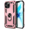Rose Gold Heavy Duty 360 Rotating Metal Ring Stand Case For IPhone 12 / 12 Pro