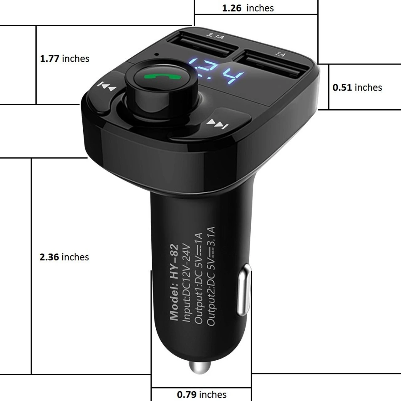 FM Transmitter Aux Modulator Wireless Bluetooth Handsfree Car Kit 4 FM Transmitter Aux Modulator Wireless Bluetooth Handsfree Car Kit - Image 4