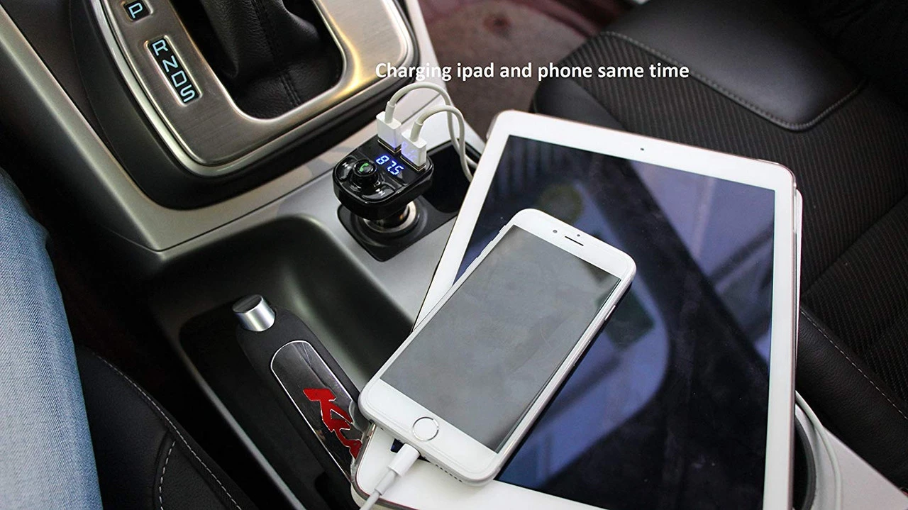 FM Transmitter Aux Modulator Wireless Bluetooth Handsfree Car Kit 8 FM Transmitter Aux Modulator Wireless Bluetooth Handsfree Car Kit - Image 8
