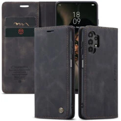 Black Galaxy A04s CaseMe Slim 2 Card Slot Classy Wallet Case -Cheap NewCase Store galaxy a04s caseme slim wallet black 3 71564.1687256217