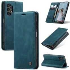 Blue CaseMe Slim Soft Wallet Case Cover For Galaxy A04s -Cheap NewCase Store galaxy a04s caseme slim wallet blue 5 61435.1687256208